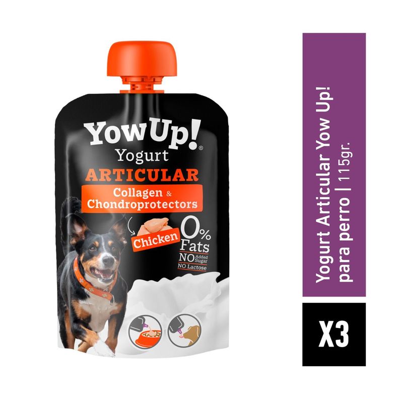 Pack X3 Yogurt para perro Yow Up Articular 115 gr-0