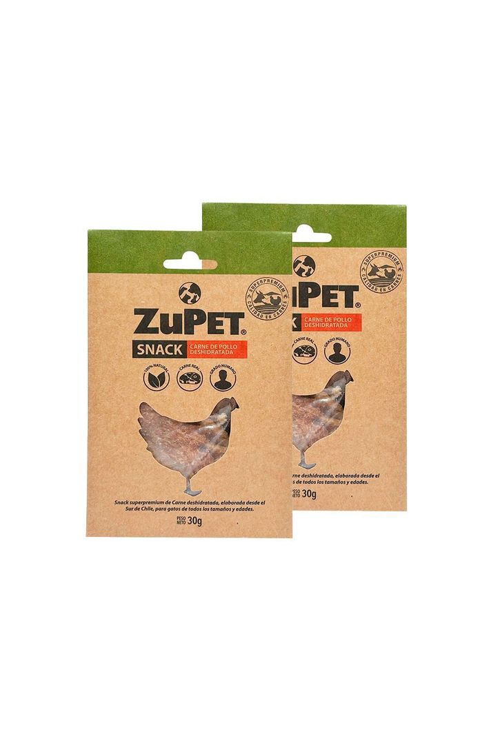 Pack X2 Snack Gato Zupet Deshidratado Pollo 30 gr-1