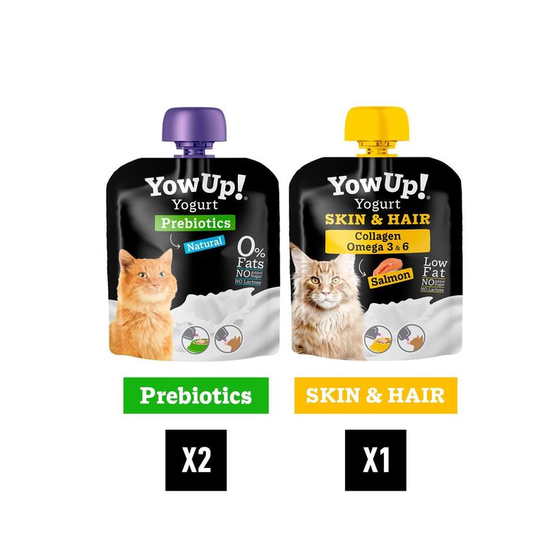 Pack X3 Yogurt para Gato Yow Up Natural-Skin&Hair-1