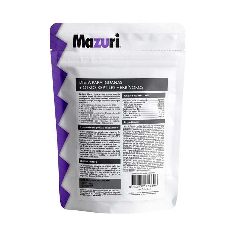 Mazuri Alimento Iguana 200 gr-1