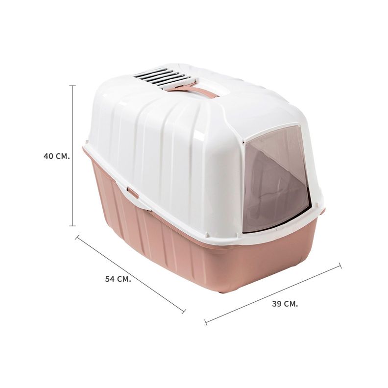 Arenero Gato Komoda con Filtro Carbon y Pala Rosa Opaco MPS-1