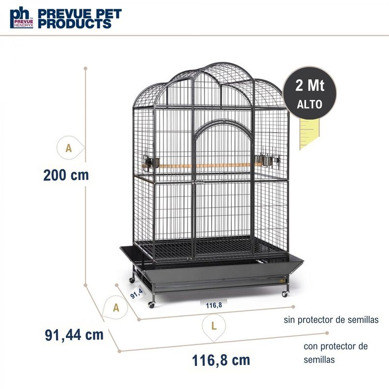 Jaula Premium Aves Guacamayos(200 X 91.44 X 116.8 CM)PREVUE-1