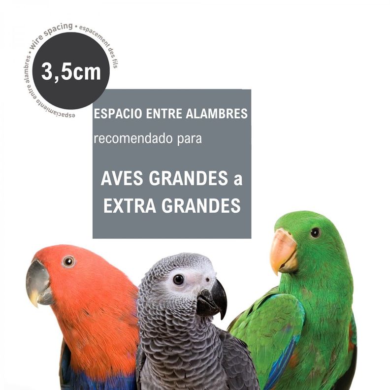 Jaula Premium Aves Guacamayos(200 X 91.44 X 116.8 CM)PREVUE-9