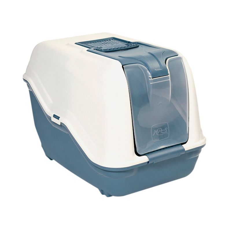 Arenero para Gato Netta Maxi Close Azul Opaco MPS-0