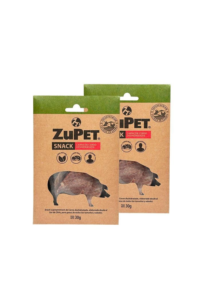 Pack X2 Snack Gato Zupet Deshidratado Cerdo 30 Gr-1