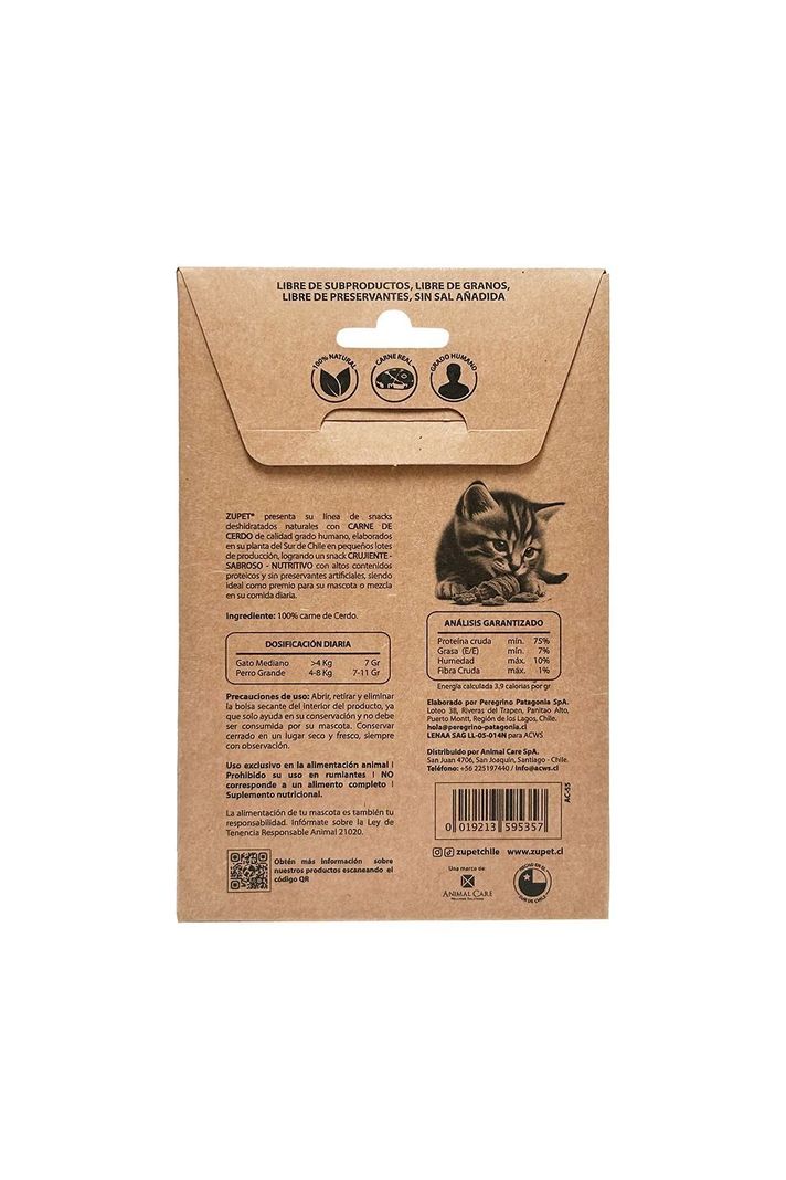 Pack X2 Snack Gato Zupet Deshidratado Cerdo 30 Gr-2