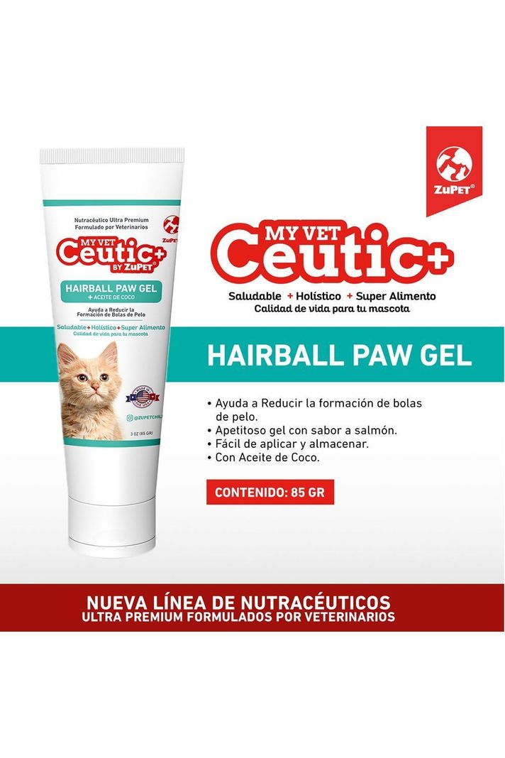 Suplemento en gel para Gatos - REDUCE La FORMACIÓN de BOLAS DE PELO-1