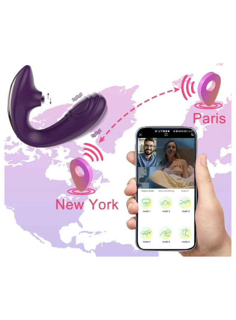 Vibrador Succionador con lengua APP-4