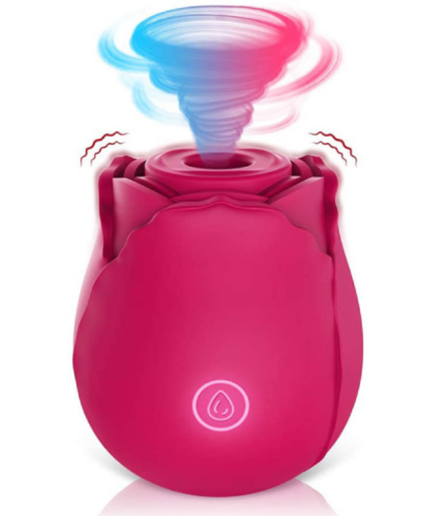 Vibrador Succionador Rosa Pezones Y Clitoris-0