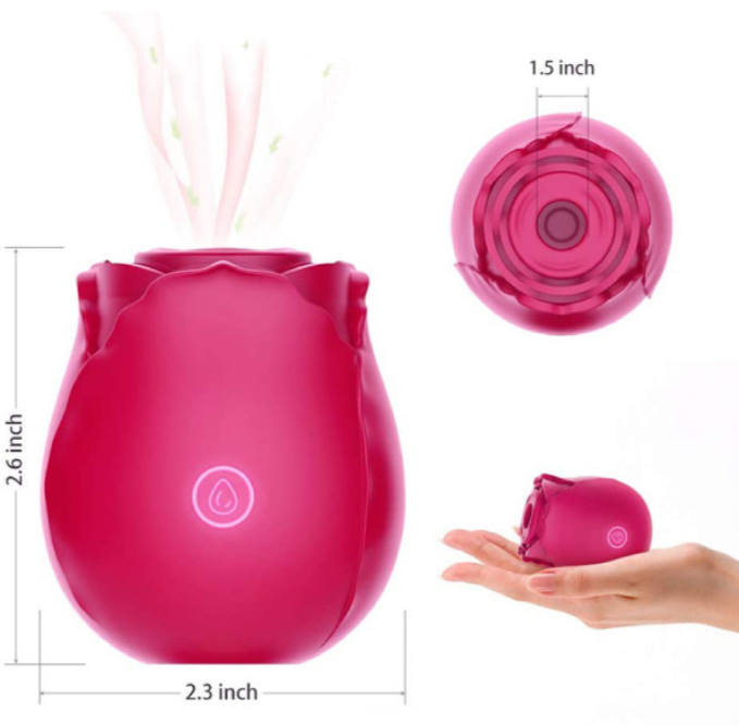 Vibrador Succionador Rosa Pezones Y Clitoris-1