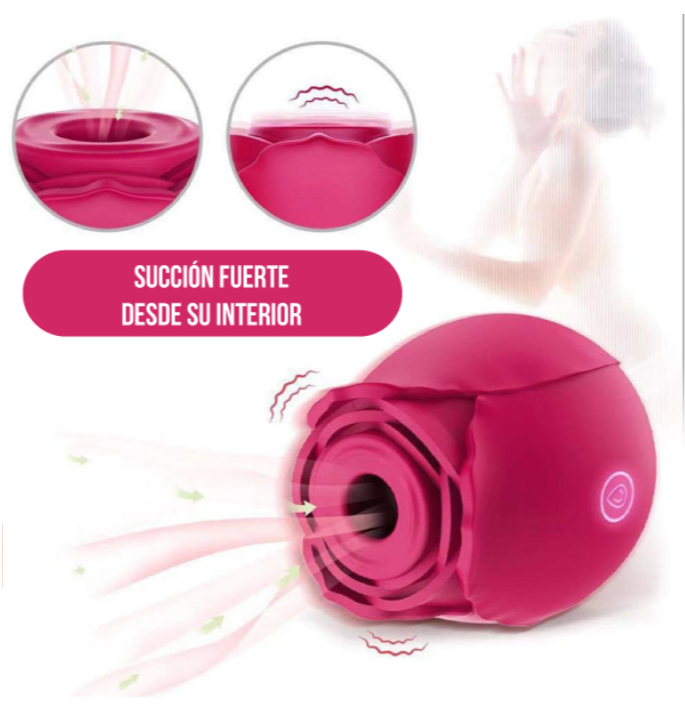 Vibrador Succionador Rosa Pezones Y Clitoris-2