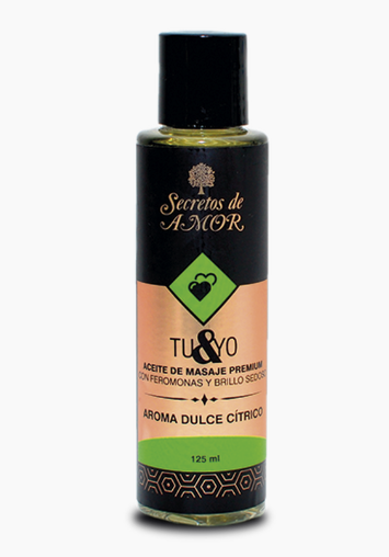 Aceite de masaje Tu & Yo Dulce Cítrico con Feromonas-1