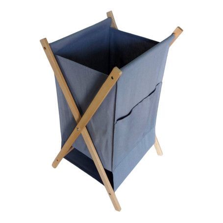 Cesto Individual de Ropa con Bolsillo Gris Torne-1