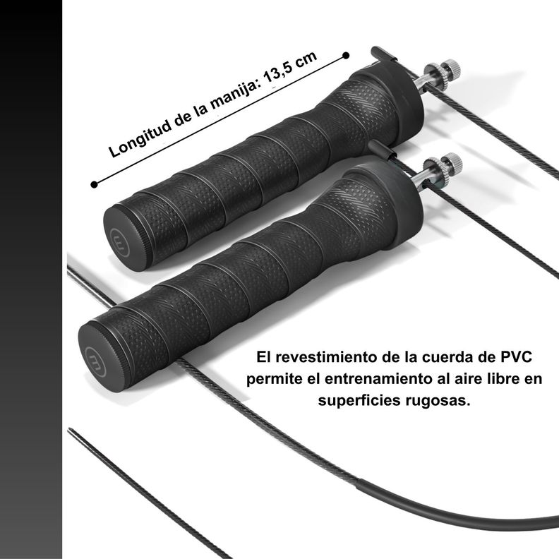 Cuerda para saltar crossfit ajustable con rodamiento + Bolso-5