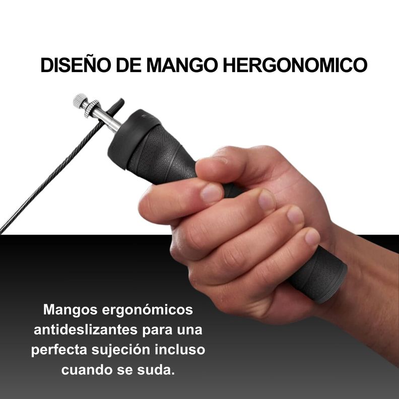 Cuerda para saltar crossfit ajustable con rodamiento + Bolso-6