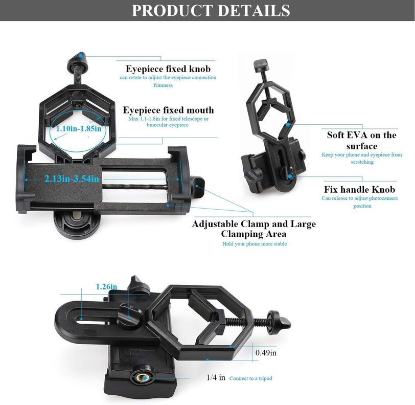 Adaptador Universal Celular Telescopio Microscopio Binocular-5