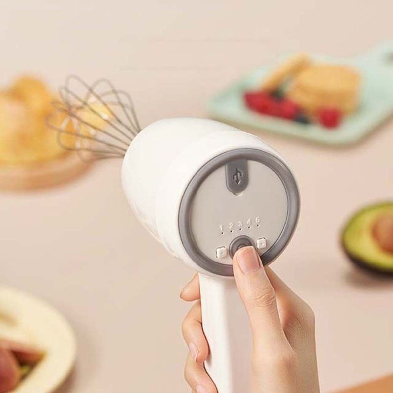 Batidora De Mano Electrica Inalámbrica Recargable Ligera-5