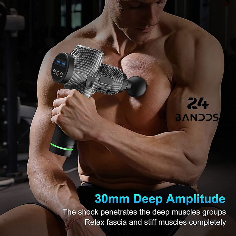 Masajeador Muscular Pistola Profesional Kine 6 Cabezal-3