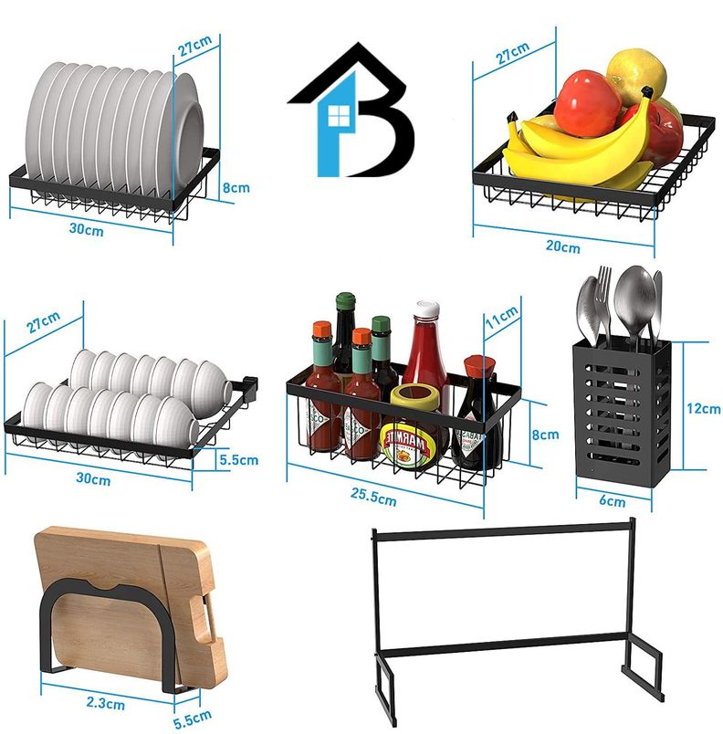 Escurridor De Platos Secado Multiuso Acero Inoxidable 85cm-6