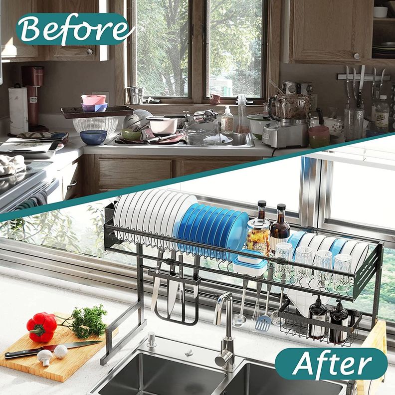 Escurridor De Platos Secado Multiuso Acero Inoxidable 85cm-7