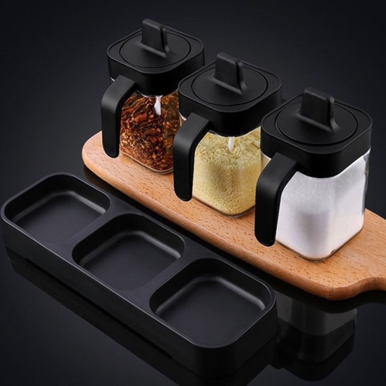 Set Especieros Herméticos 3 Piezas Para Especies Con Cuchara-2