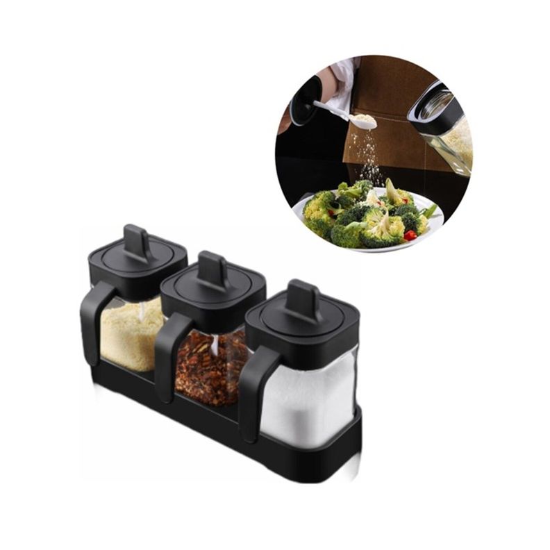 Set Especieros Herméticos 3 Piezas Para Especies Con Cuchara-5