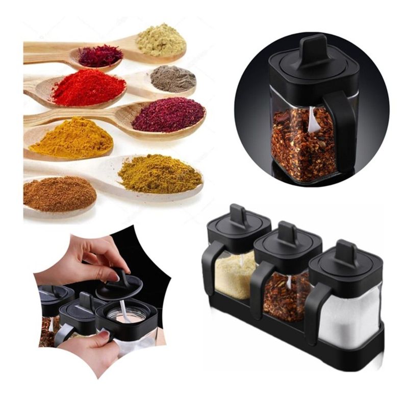 Set Especieros Herméticos 3 Piezas Para Especies Con Cuchara-6