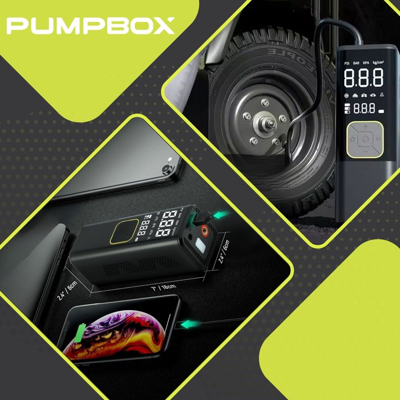 Compresor de Aire para Auto Digital a Batería 12v + Linterna-3