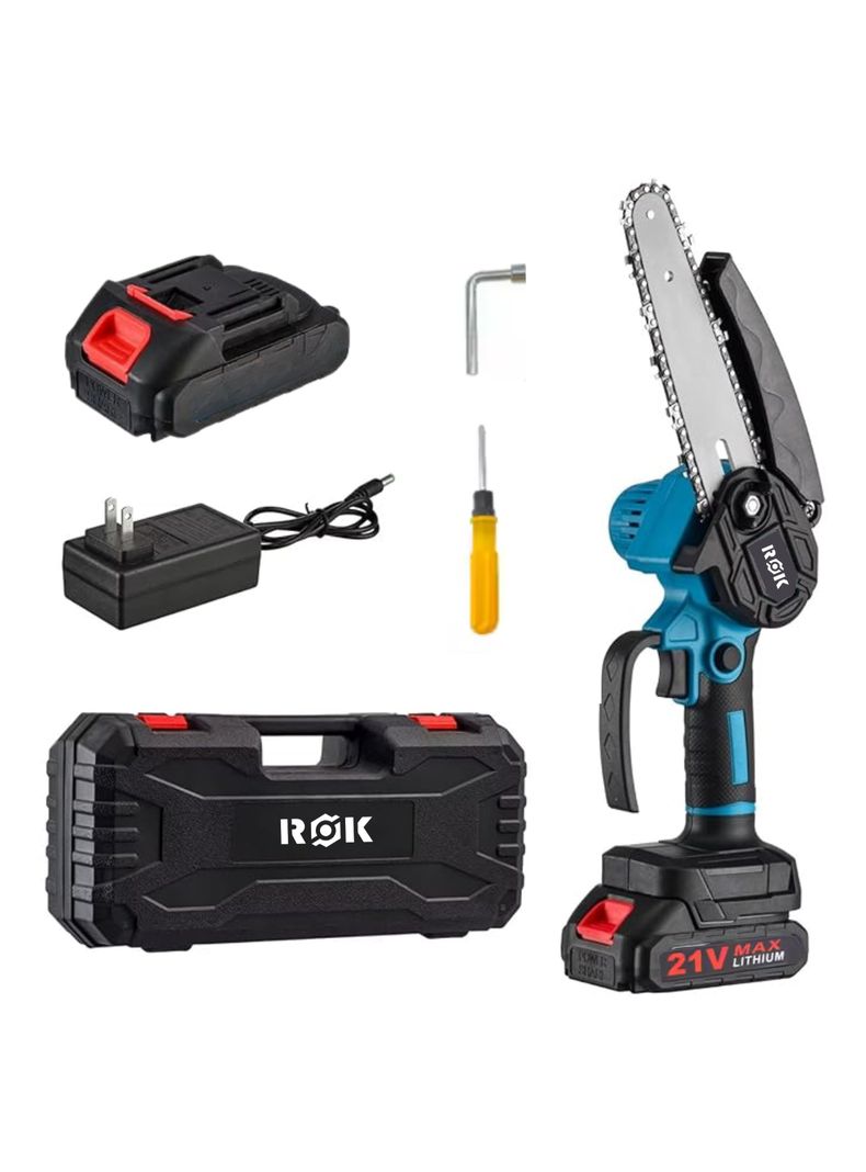 Motosierra de Mano eléctrica Inalámbrica de 6" + 2 Baterías-0