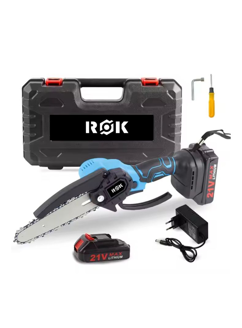 Motosierra de Mano eléctrica Inalámbrica de 6" + 2 Baterías-1