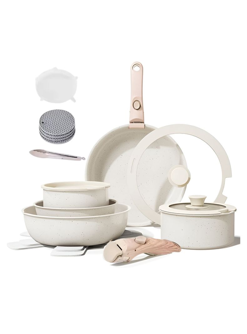 Batería de Cocina - Set Ollas y Sartenes con Mango Extraíble-0