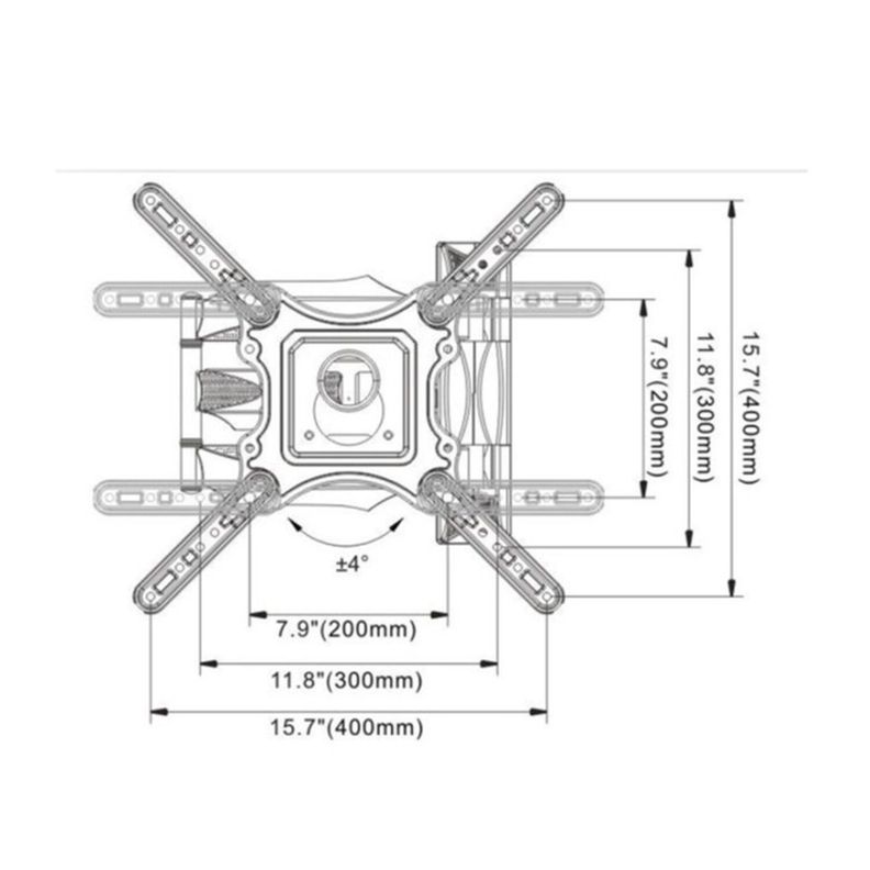 Base Soporte Tv Pared 3 Brazos Ajustable 32 A 55 Pulgadas-9