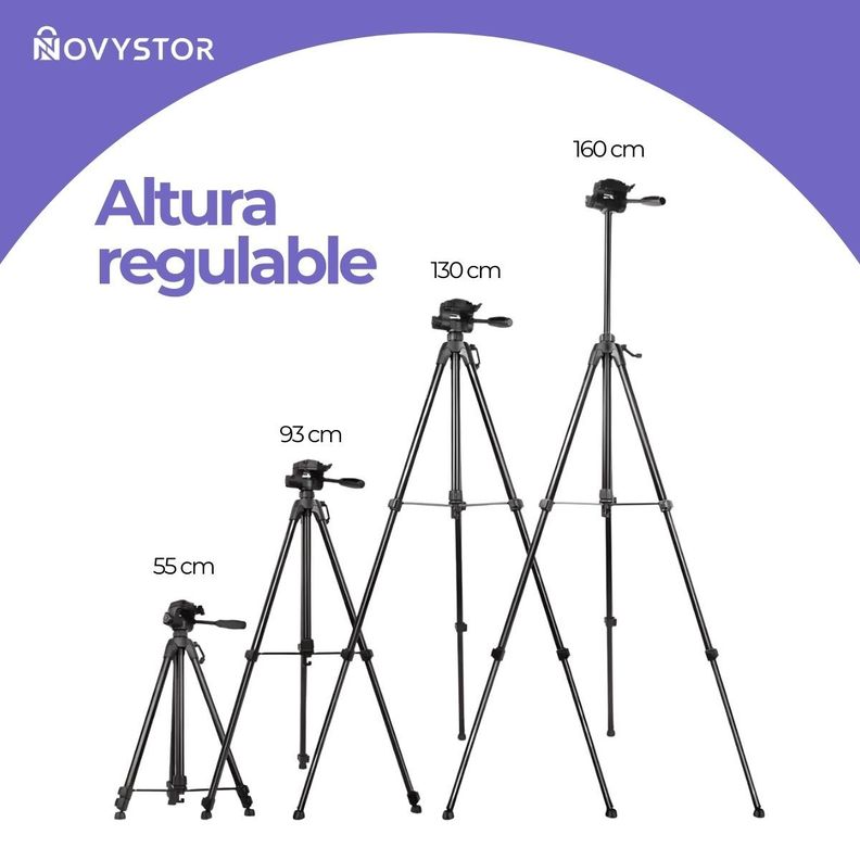 Trípode Profesional compatible con Celular Bolso + Adaptador-6