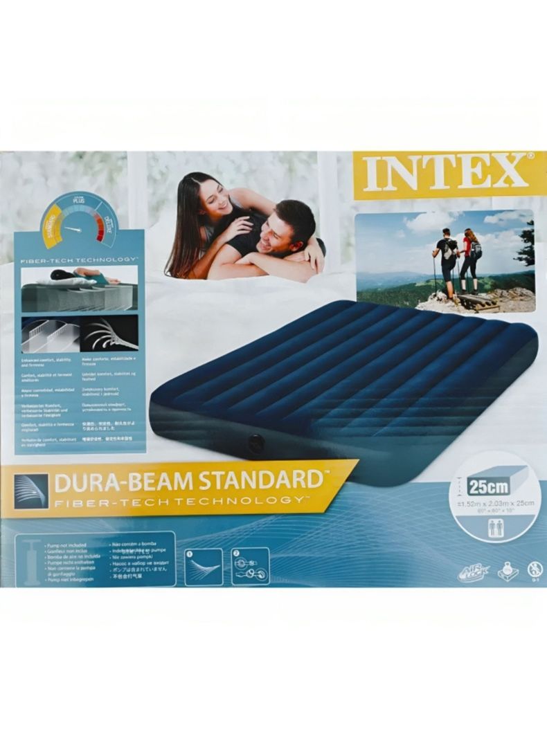 Colchón Inflable 2 Plazas Intex Camping Dura Beam Standar-8