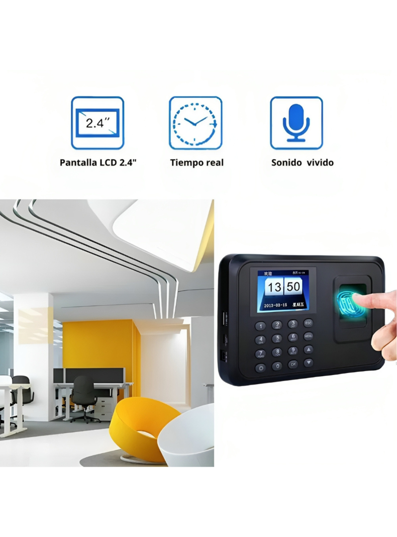 Reloj Control Asistencia Huella Digital Biométrico SXC-08049-1