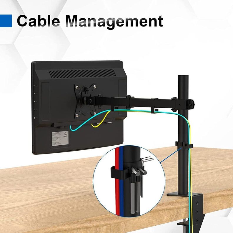 Soporte Un Brazo Monitor 13 A 27 Base Ajustable Articulado-8