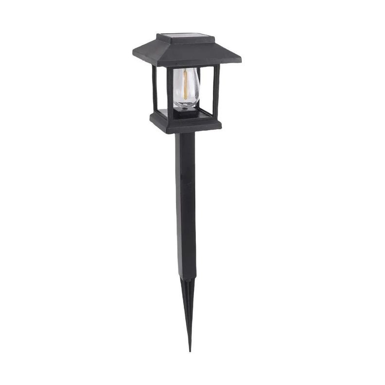 Lampara Solar Led Estaca Estaca Jardin Parque Negro