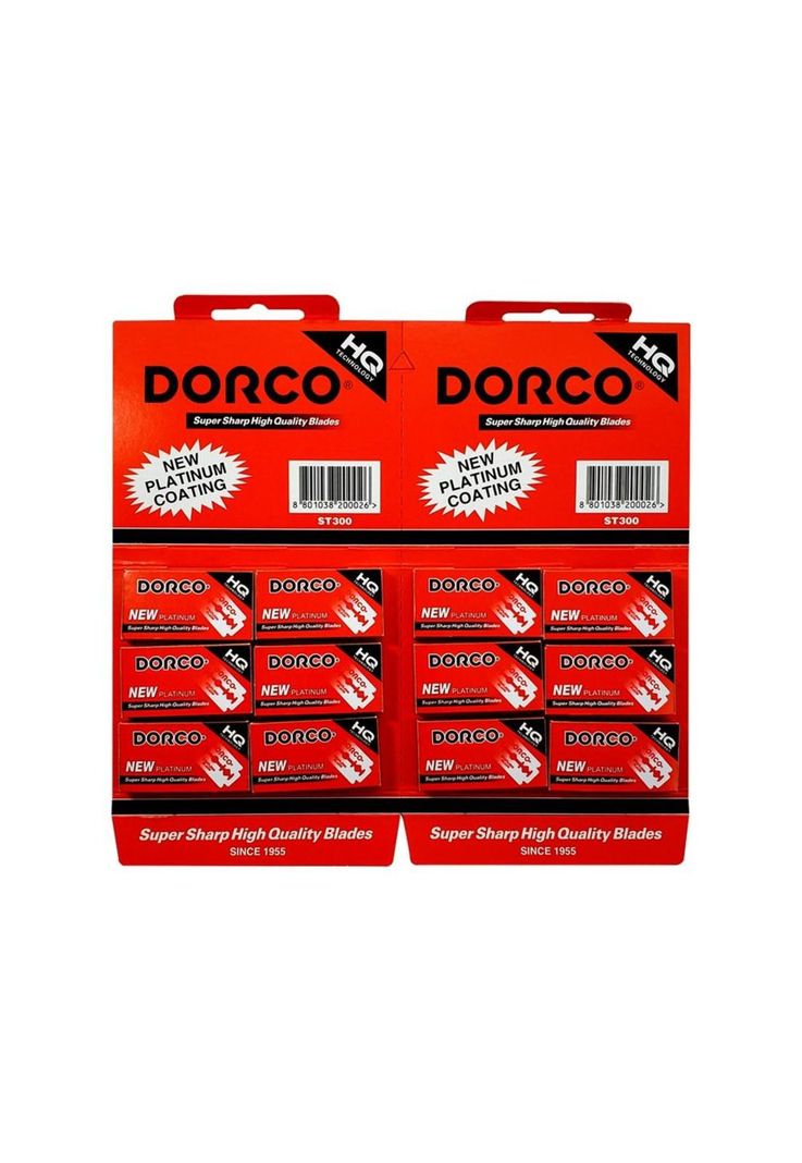 120 Hoja De Afeitar Para Navajas / Navajin Dorco Rojo-0