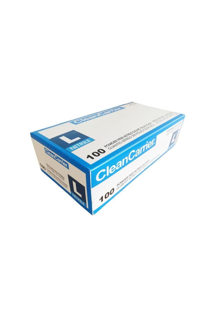 Guantes De Nitrilo Azul Clean Carrier 100un Talla L-1