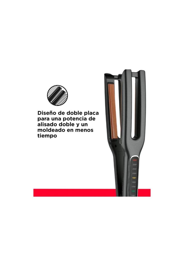 Revlon Plancha de Pelo de Doble placa de Cobre y Cerámica Recta-2