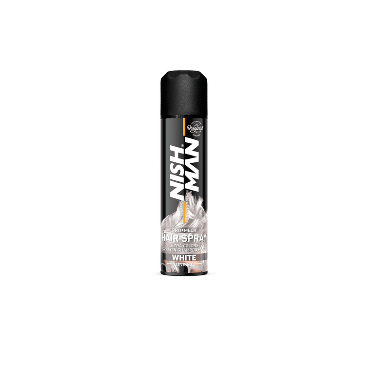 Nishman Pro Mech Laca Para el Cabello Blanco Unisex 150ml-1