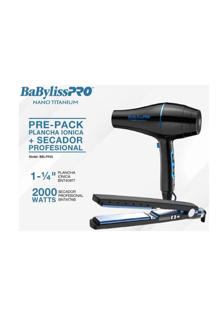 Kit Combo BabylissPro Plancha Iónica 4091 y Secador Nano 2000W-2