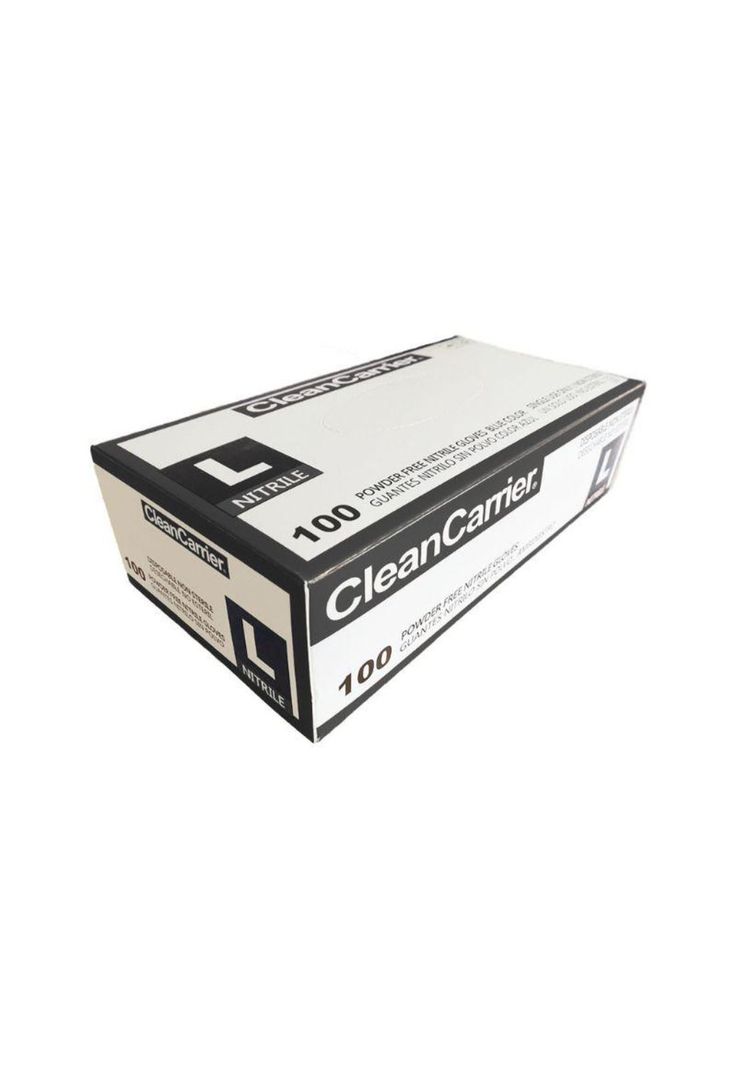 Guantes De Nitrilo Negro Clean Carrier 100un Talla L-1