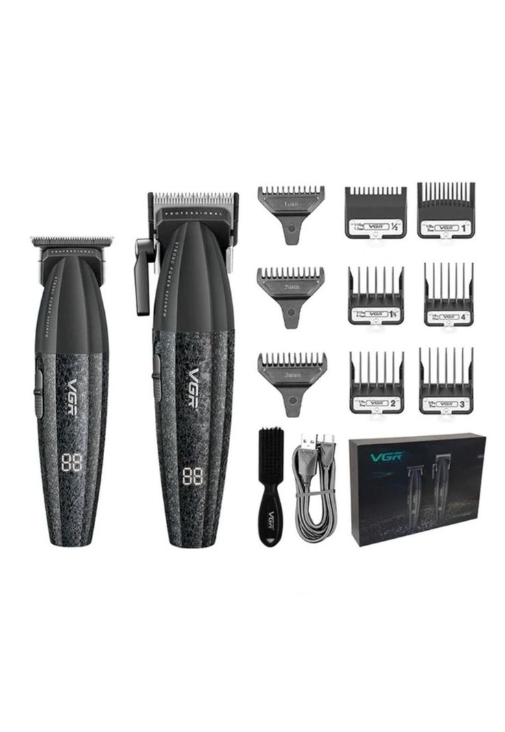 Barber Combo VGR Profesional V640 Clipper y Trimmer 9000RPM-1