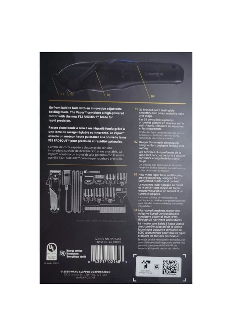 Maquina Wahl Cortapelo Vapor Inalámbrico Cordless 5 Star.-7