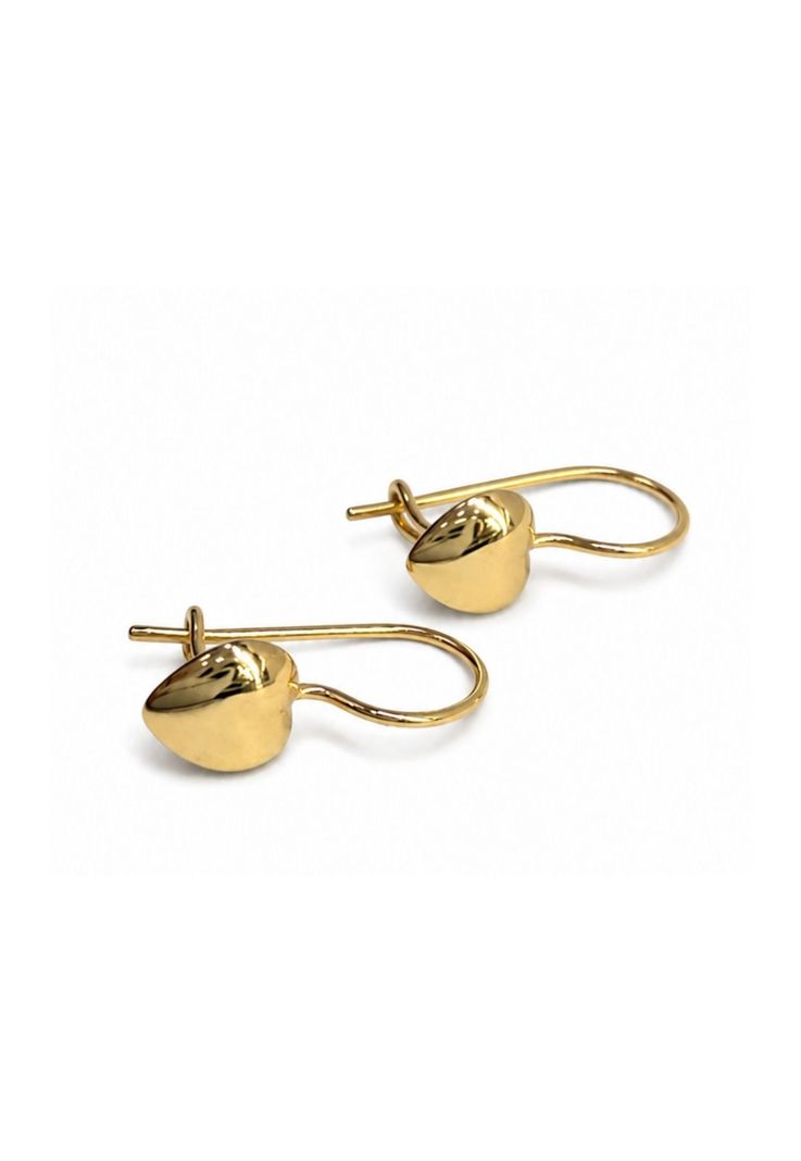 Aros Gancho Corazon 5mm Oro 18k Nacional 1gr Regalo Mujer Dorado 0