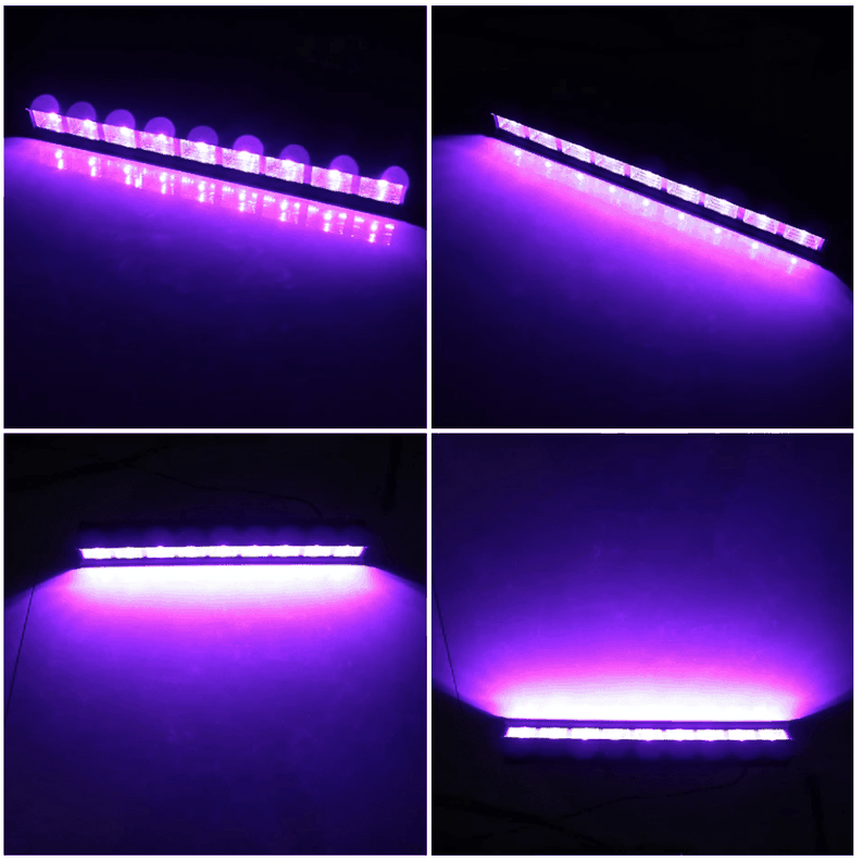 Foco Ultravioleta barra 9 leds UV de 3W c/u-1
