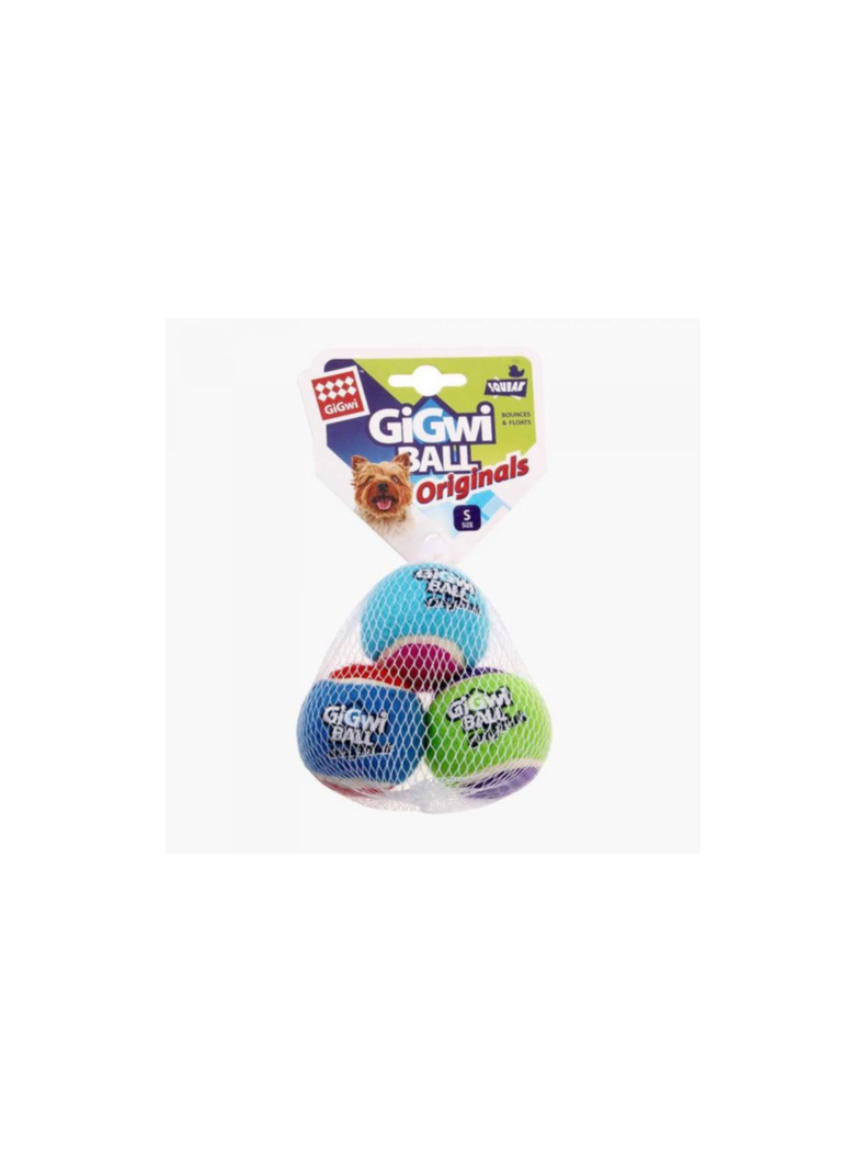 Pelotas Tennis Small Pack 3 unidades Gigwi para Perro-1