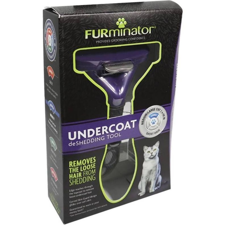 Cepillo Furminator Pelo Corto Medium/Large para Gato-0