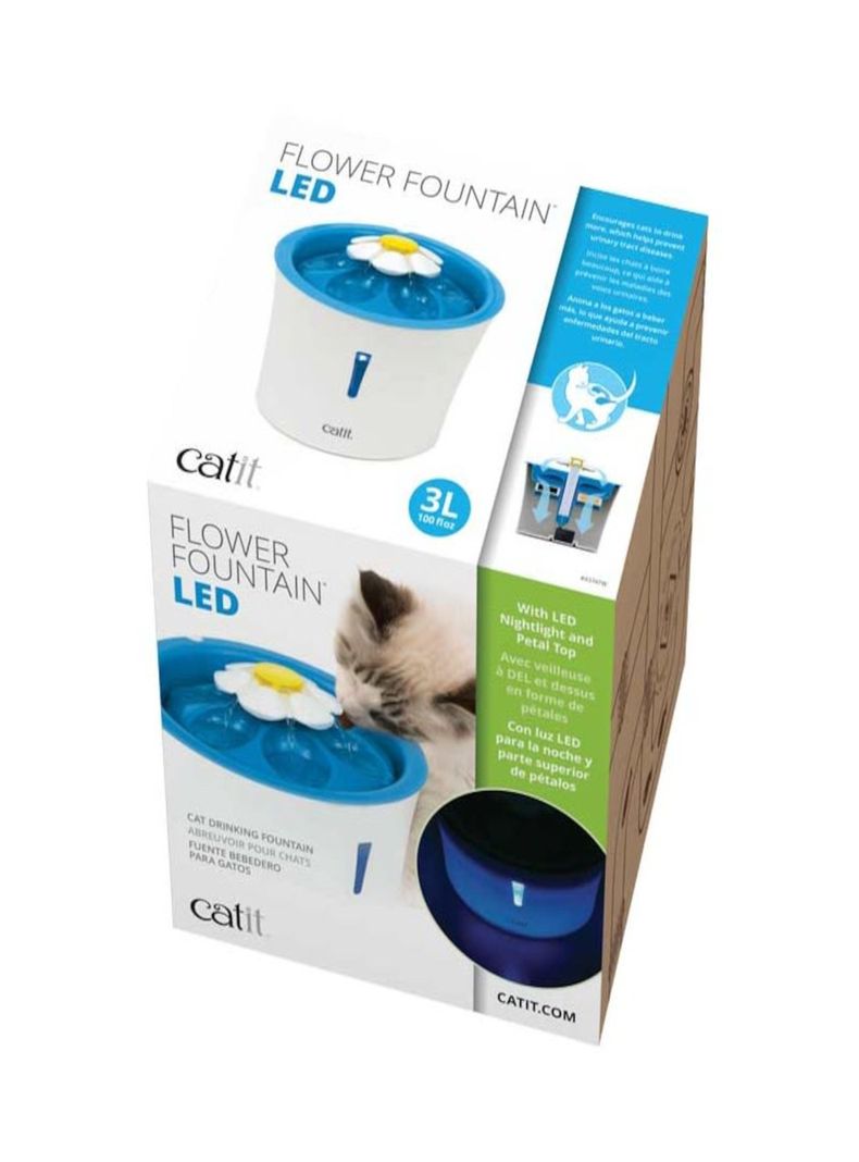 CATIT FUENTE DE AGUA FLOR LED 3 LITROS-1